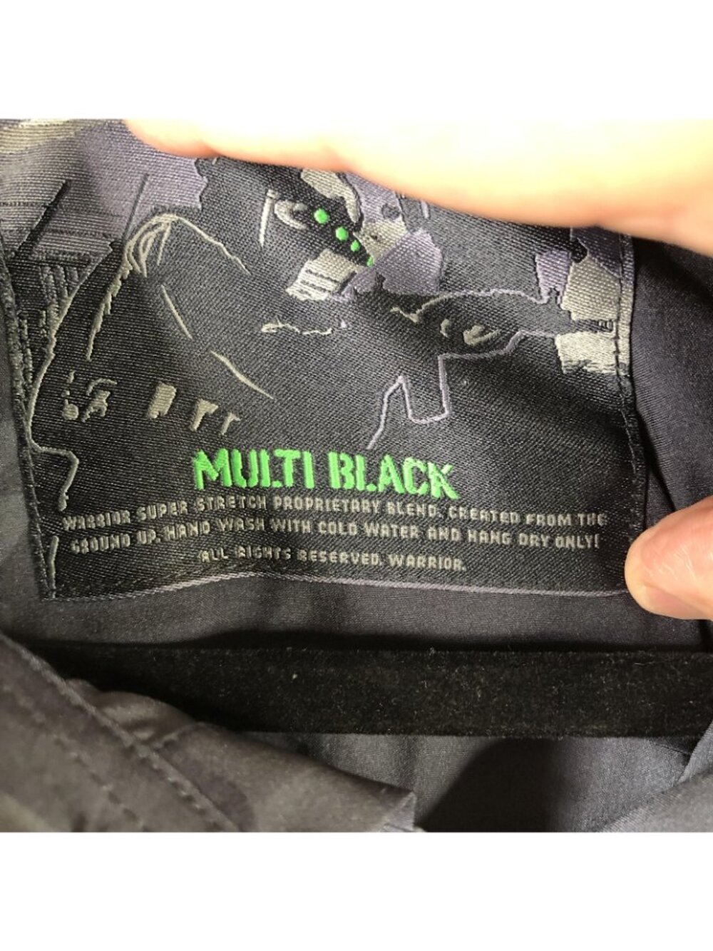 Warrior Mulitblack Shirt Mens Large Camo Button Front Tactical Performance - Picture 6 of 15